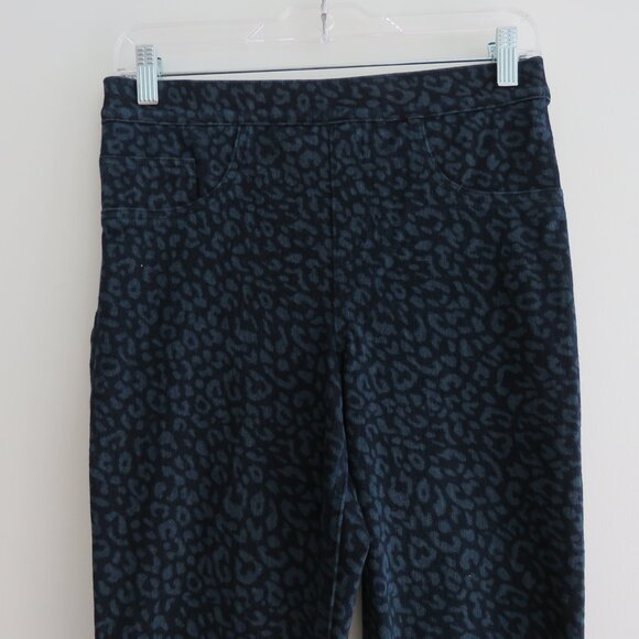 SPANX Jean-ish Slimming Ankle Leggings in Blue Denim Leopard Print - Size S - Picture 3 of 12